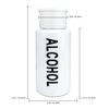 PANA 7 Oz Professional Alcohol-Labeled Push Down Liquid Pumping Empty Bottle Dispenser (White)