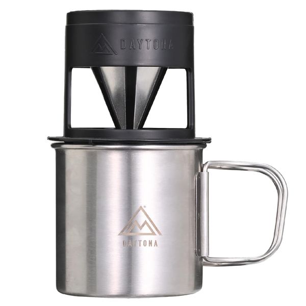 Daytona 37221 Motorcycle Camping Mug Coffee Set Coffee Dripper Cup Stacking Cafe Dripper & Cup Set