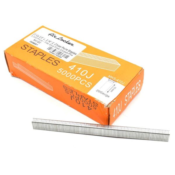 20 Gauge 3/8-Inch Length, 3/16-Inch Crown, Chisel Point Staples - 5,000 / Pack