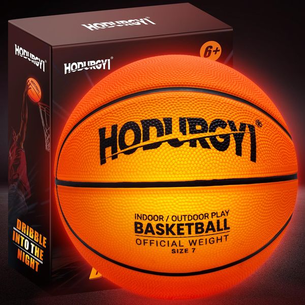 Glow in the Dark Basketball, Christmas Birthday Gifts for Kids Age 6 7 8 9 10 11 12 13+, Light Up Basketball for Teen Boy Gifts Ideas, Basketball Toys for Boys 8-12 Year Old, Cool Toys for Boys Girls