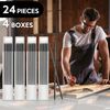 Redamancy 24 Pencil Refills, 2.8 mm Black, Solid Carpenters Pencil Replacements for Architect & Joiners