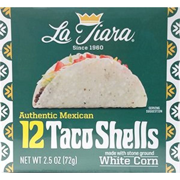 La Tiara White Taco Shell Box of 12 (Pack of 2)