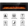42''Electric Fireplace Recessed Wall Mounted Fireplace Heater Ultra Thin