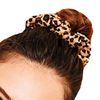 WHITE FANG Scrunchie Hair Elastic Leopard Pattern Leopard Fashionable Cute Hair Accessory Women's ZA009 (Design B)