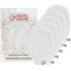 Natural Elephant 5 x White Pearlescent Exfoliating Hammam Gloves