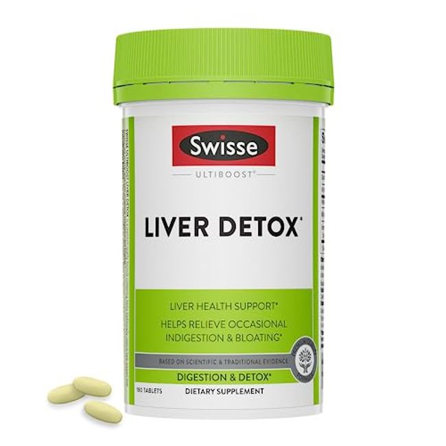 Swisse Milk Thistle Liver Cleanse Detox & Repair | Liver Supplement & Liver Support | Milk Thistle + Turmeric + Artichoke Extract | Milk Thistle Liver Detox & Fatty Liver Supplement | 180 Liver Pills