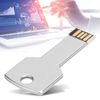 ASHATA Key Shape USB Flash Drive, Silver Thumb Drive 8GB-64GB, Memory Stick Expansion Disk, for Computer Use(64GB)