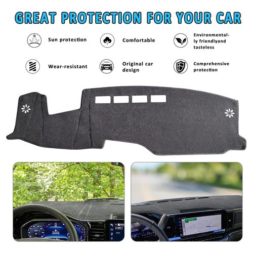 POSAID Dashboard Cover for 2022-2024 2025 Chevy Chevrolet Silverado/GMC Sierra 1500, Dash Cover for 2024 2025 Silverado Sierra 2500HD 3500HD, Gray