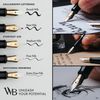 Wordsworth & Black Erudite - Medium Nib (Schwarzer Abschnitt Gold trim) -1pc Poly bag packaging