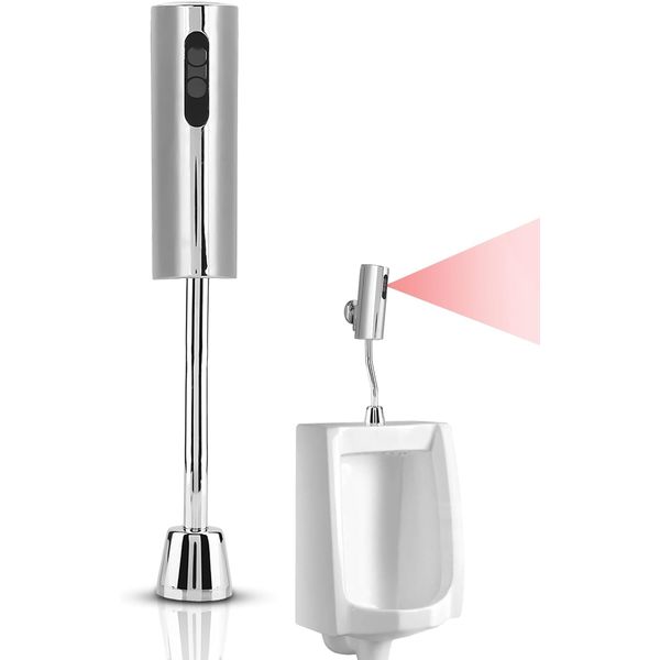 AYNEFY Automatic Sensor Urinal Valve,Wall Mounted Automatic Sensor Touchless Bathroom Toilet Urinal Flush Valve Infrared Intelligent Sensor Urinal Flush Valve