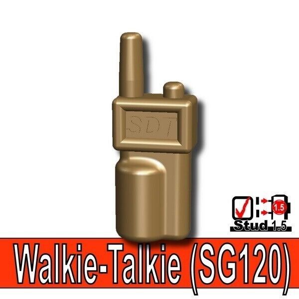 Deep Bronze Walkie Talkie Tactical army police radio Toy Brick Minifigures