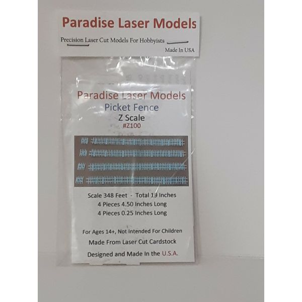 Picket Fence - Z Scale - Laser Cut