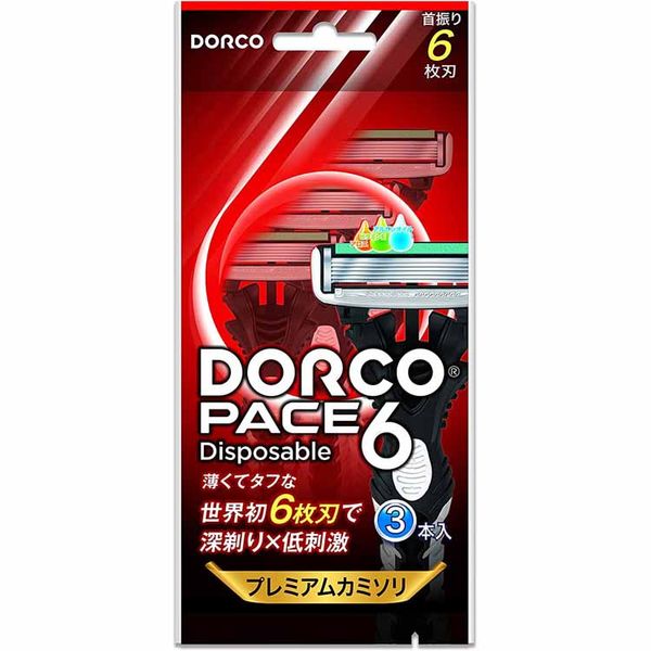 DORCO PACE6 SA A100 SA A100 Men&#39;s Disposable Razor 6 Blades 3 Pieces