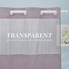 Lavender Waffle Weave Shower Curtain with Snap-in Liner No Hooks Needed