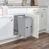 32 Qt Pullout Kitchen Cabinet Metal Wire Sliding Universal Trash Can with Rear B