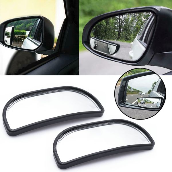 3.4" Car Adjustable Stick On Rearview Blind Spot Wide Angle Mirrors Universal