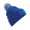 Beechfield - Snowstar® Patch Beanie - Elegant Design - Bottle Green/Off White