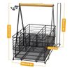 Picnic Caddy and Grill Utensil Caddy Adjustable Compartment Storage with Drawer