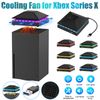 Adjustable 3-Speed Cooling Fan USB Hub Vertical Stand for Xbox Series X Console