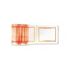 Pouch Tape, 5" x 6", Transparent w/Orange Border, 500/Roll
