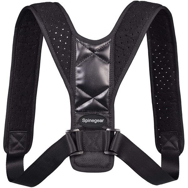 Spinegear Posture Corrector Posture Support Brace Adjustable Straight Strap for Men and Women (Size L 28-40 in. / 70-102 cm Unisex)