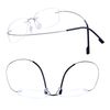 JoXiGo 2Pack Rimless Reading Glasses Super Lightweight Flexible Frame + Glasses Strap,Silver+3.0