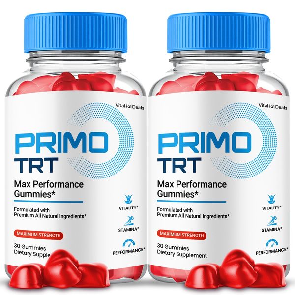 Primo TRT Gummies,  All Natural Formula, Maximum Strength, PrimoTRT (2 pack)