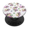 Cute Easter Egg Decor For Coffee Lover With Purple Tulips PopSockets with Interchangeable PopGrip