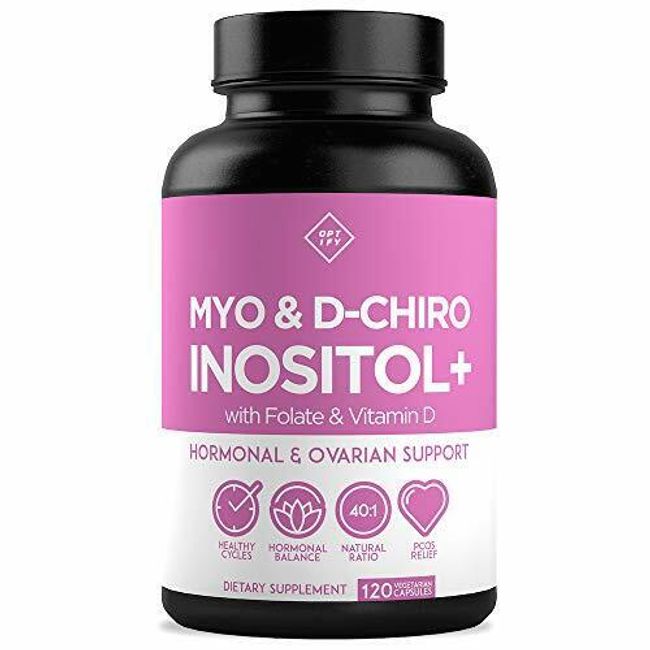 INOSITOL SUPPLEMENT Myo-Inositol D-Chiro Folate Vitamin B8 D 120 Count By OPTIFY