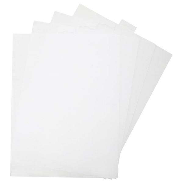 Pocoxll 4 Pieces Plastic Mesh Canvas Sheets, 14 Count Plastic Mesh Sheets, 8 by 11-Inch（Clear White）