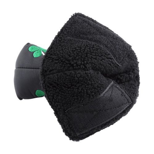 Nikou Putter Cover Golf Headcover Four Leaf Clover Blade Cover, PU Four Leaf Putter Head Covers Accessories for Golf Activity (Black)