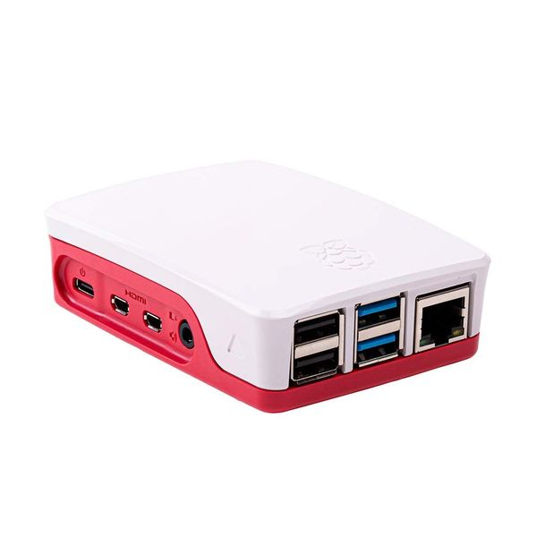 Raspberry Pi 4 Official Case, Protective Raspberry Pi 4, 4B, 4 Model B case, Official Raspberry Pi 4 Case (Red/White)