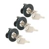 Socket Lock Set, 3 Pieces, Lockable Socket with Anti-Theft Protection, Identical Key, 38.8 mm, Grey
