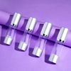 Cosmetic Packaging Now! Luxe Airless Bottle, 30 ML, Clear Bottle w/Matte Silver