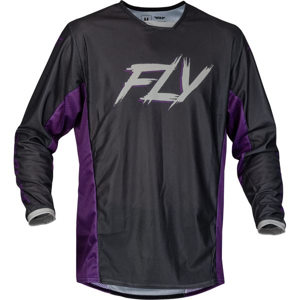Fly Racing Kinetic Mesh Rave Jersey Black/Purple/Silver Md