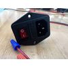 Assembled Power Socket with Fuse 60cm wires Switch 3 Pin IEC320 + Cord