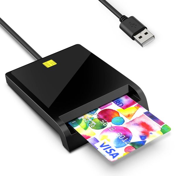 CONYM (2024 Latest High Speed Version) IC Card Reader Writer, USB Connection, No Installation Required, Individual Number Card, Basic Resident Registration Card with IC Chip, Electronic Tax