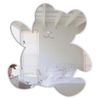 Mungai Mirrors 15cm Teddy Bear Acrylic Mirror, Silver, 352