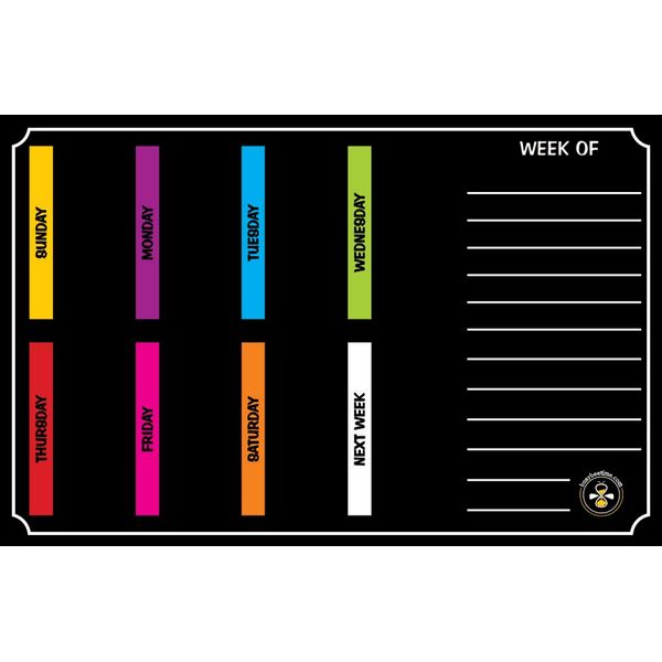 Black Gel Weekly Planner Organizer and Calendar