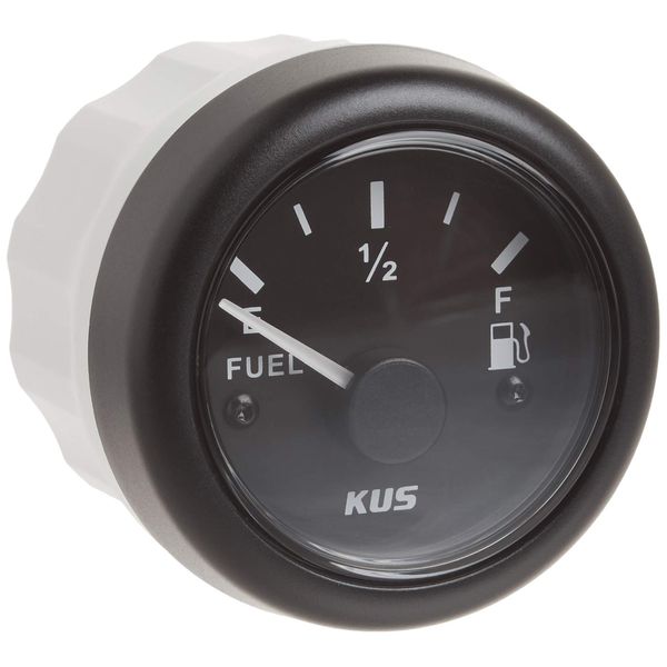 KUS CPFR, 240-33 Ohm, Electric Fuel Level Gauge, 12V / 24V, 2" (52mm) with Backlight