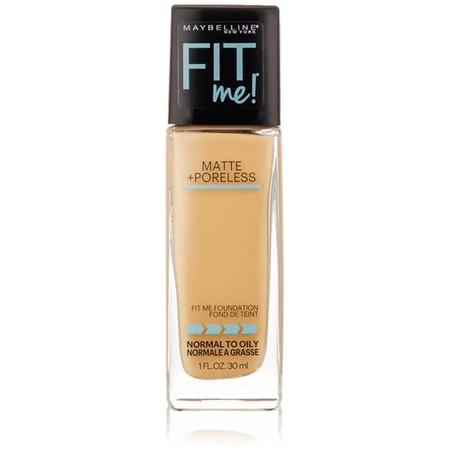 Maybelline New York Fit Me Matte Plus Pore Less Foundation Makeup, Natural Beige, 1 Fluid Ounce