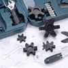 sourcing map 3pcs L099/L100 Jaw Coupling Insert, Flexible Solid Type NBR Rubber Jaw Coupling Center Inserts for L Jaw Coupling L-Jaw Coupler Set, Black