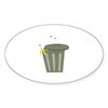 CafePress Trash Can Sticker Sticker (Oval 50 pk)