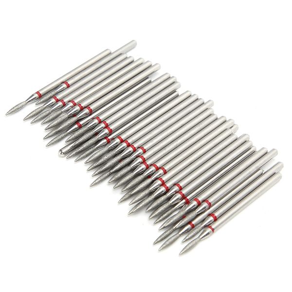 50pcs Cuticle Drill Bit,Grinding Head, Nail Drill Bits Manicure Tool Accessory Salon Supply for Acrylic Manicure Pedicure Cuticle Polishing (F-1.8mm)