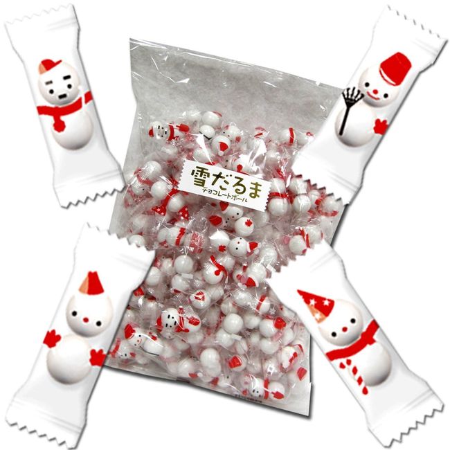 Commercial Snowman Chocolate Balls, 17.6 oz (500 g) (Approx. 150 Pieces), Mega Assortment, Christmas Santa, Present, Gift, Sweets, Santa Claus, Petite Gift, Prize, Christmas Tree, Giveaway, Event