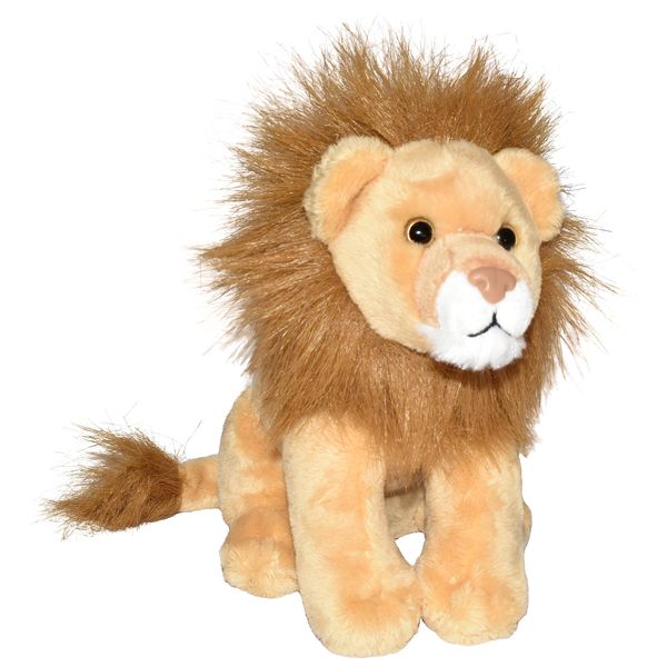 Wild Republic Wild Calls Lion, Authentic Animal Sound, Stuffed Animal, Eight Inches, Gift for Kids, Plush Toy, Fill is Spun Recycled Water Bottles