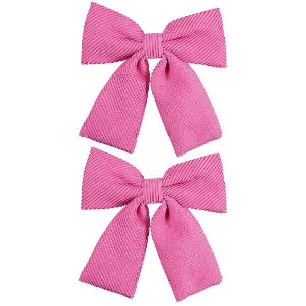 Hot Pink Corduroy Velvet Ribbon Bows Hair Barrettes Alligator Clips 5 inch Baby Toddler Kids Teen Girls Women Xmas Valentines Gift Princess Birthday Wedding Party Dress up Accessory