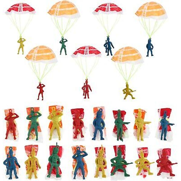 40PCS Parachute Toy Outdoor Flying for Kids Mini Paratroopers Army Parachute