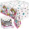 Unique Hello Kitty Birthday Decorations - Rectangular Plastic Hello Kitty Tablecloth (Pack of 2) & Sticker (1)