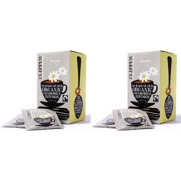 (2 Pack) - Clipper - Ft Org Chamomile Envelopes | 25 Bag | 2 PACK BUNDLE